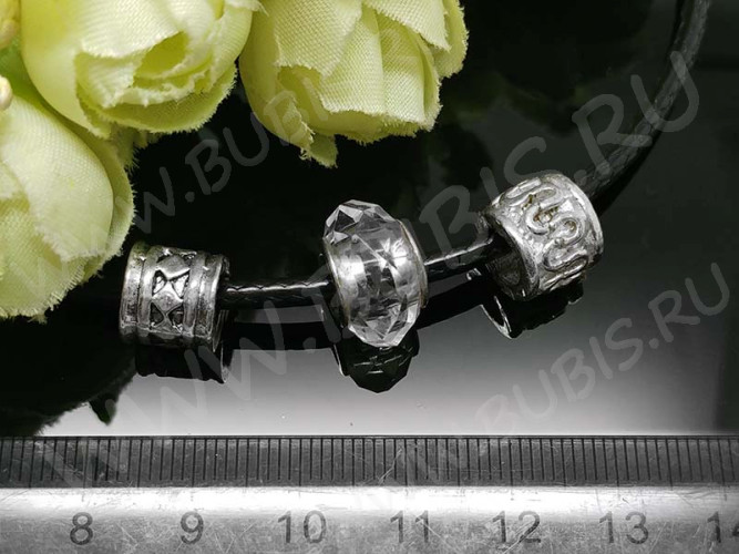 Вощёный полиэстеровый шнур "корейский" 3мм черный (1м)