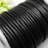 Купить Вощёный полиэстеровый шнур "корейский" 3мм черный (1м) с доставкой по России