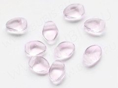 Подвеска Лепесток 10 3D 8,5*6,3*4мм св.розовый прозрачный (Чешское стекло) (10шт.)