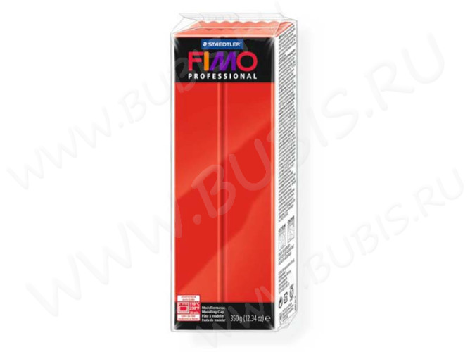 Полимерная глина FIMO Professional Чисто-красный 8001-200 (350г)