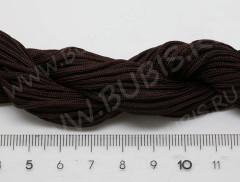 Нейлоновый шнур 09 1,5мм т.коричневый (1м)