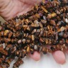 Крошка (галтовка) каменная 149 5-9мм Тигровый глаз натуральный (камни) (нить 43-45см) Купить Крошка (галтовка) каменная 149 5-9мм Тигровый глаз натуральный (камни) (нить 43-45см) с доставкой по России