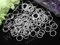 (КРУПНЫЙ ОПТ) Колечки обычные 9*0,7мм серебристые (Iron) (500гр)