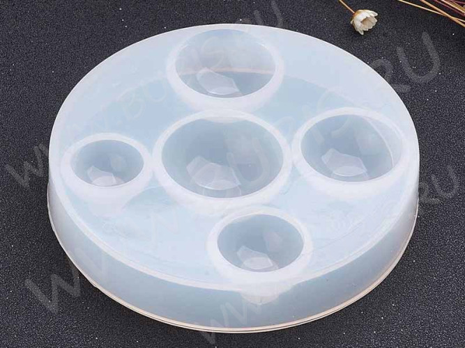 Молд 036 для эпоксидной смолы Кабошон Полусфера (силикон)