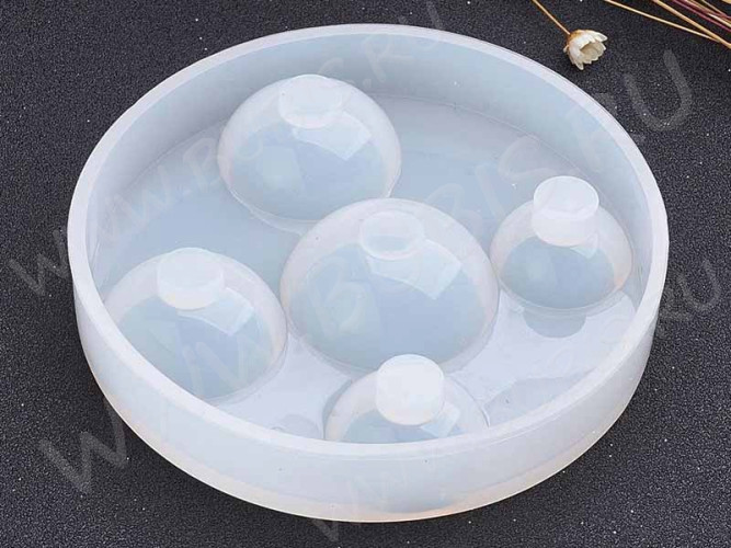 Молд 036 для эпоксидной смолы Кабошон Полусфера (силикон)