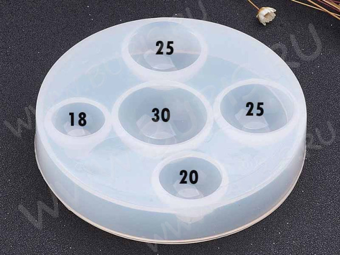 Молд 036 для эпоксидной смолы Кабошон Полусфера (силикон)