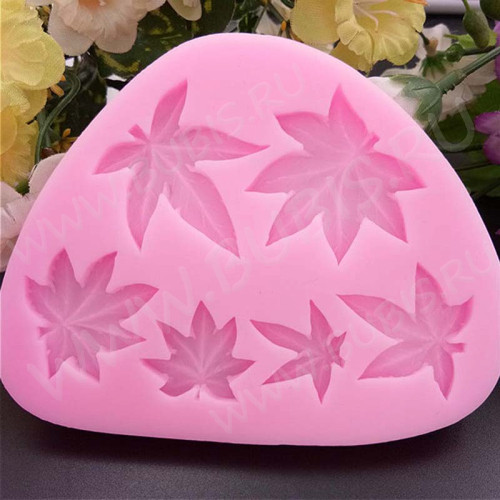 Молд 052 Листики 113*93*9мм розовый (силикон) (инструменты для моделирования)