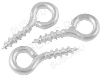 Штифт винтовой 02 толстый 8*4*1,3мм серебристый (Iron) (100шт)