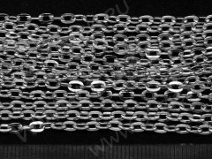 Цепочка I068 с плоским звеном 4*3мм цвет платины (Iron) (50см)