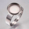 Основа (заготовка) для кольца 162 17мм с сеттингом 10мм цвет платины (Хирургическая Сталь) Купить Основа (заготовка) для кольца 162 17мм с сеттингом 10мм цвет платины (Хирургическая Сталь) с доставкой по России