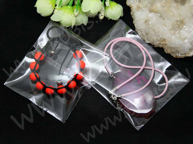 (ОПТ) Пакет 13 с липким слоем 8*12см (+2,5см) прозрачный (упаковка) (100шт)