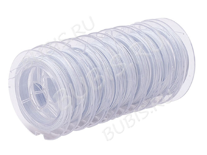 Ювелирный тросик 038-10 Ланка Струна 0,38мм белый (св.св.серый) (катушка 10м)