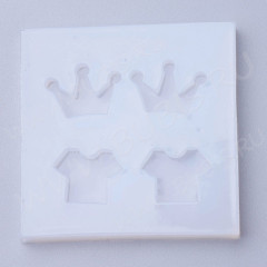 Молд 264 для эпоксидной смолы Корона и Футболка (силикон)