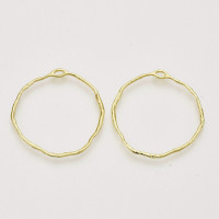 Подвеска Рамка 56-G Круглая 35*35*1,5мм золотая (литьё)