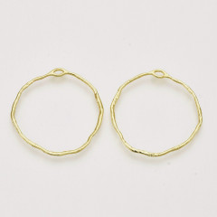 Подвеска Рамка 56-G Круглая 35*35*1,5мм золотая (литьё)