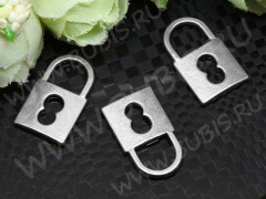 Подвеска Замочек 14 3D 20*11,5*2мм античное серебро (литьё)