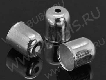 Концевик 033 шапочка 7*6*6мм цвет платины (Iron) (10шт.)