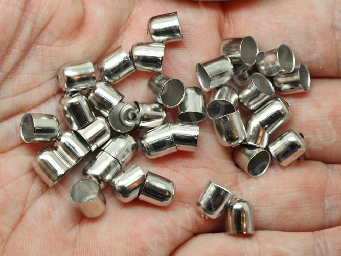 Концевик 033 шапочка 7*6*6мм цвет платины (Iron) (10шт.)