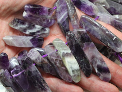 Бусина каменная Клык 07 36-40мм Аметист натуральный (камни)