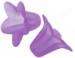 Бусина акрил Цветочек 41 матовый чашечка 18*17,5*12,5мм св.фиолетовый полупрозрачный (акрил)