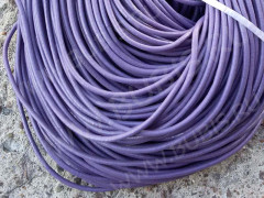 Шнур кожаный 11 воловья кожа круглый 3мм фиолетовый (1м)