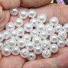 Купить Бусина Округлая 18 "Жемчуг" 8мм белоснежный (акрил) (20шт) с доставкой по России