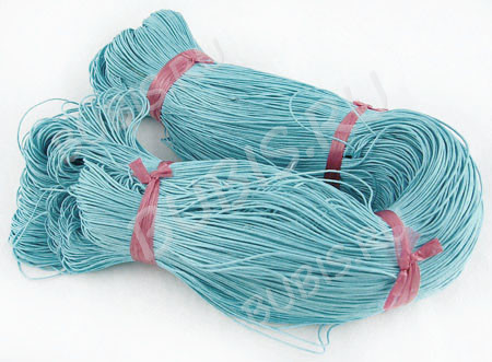 Вощёный х/б шнур 1мм голубой (5м)