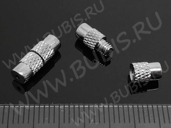 Замочек винтовой 09 без петелек 12*4,5*4,5мм цвет платины (Brass)