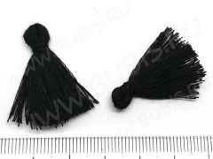 Декоративный элемент 064 Кисточка х/б маленькая 25-31*5мм чёрная (декоративные элементы)