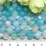 (ОПТ) Бусина округлая ГЛАДКАЯ 8мм Агат Мадагаскарский Голубой (камни) (НИТЬ) Купить (ОПТ) Бусина округлая ГЛАДКАЯ 8мм Агат Мадагаскарский Голубой (камни) (НИТЬ) с доставкой по России