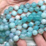 (ОПТ) Бусина округлая ГЛАДКАЯ 8мм Агат Мадагаскарский Голубой (камни) (НИТЬ) Купить (ОПТ) Бусина округлая ГЛАДКАЯ 8мм Агат Мадагаскарский Голубой (камни) (НИТЬ) с доставкой по России
