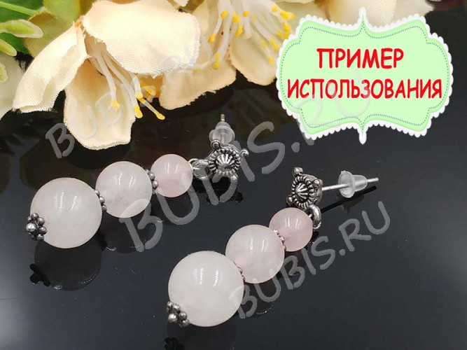 (СКИДКИ!!!) Бусина округлая 6мм ГЛАДКАЯ Розовый кварц натуральный (камни) (10шт.)