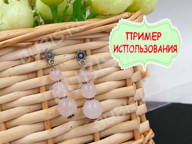 (СКИДКИ!!!) Бусина округлая 6мм ГЛАДКАЯ Розовый кварц натуральный (камни) (10шт.)