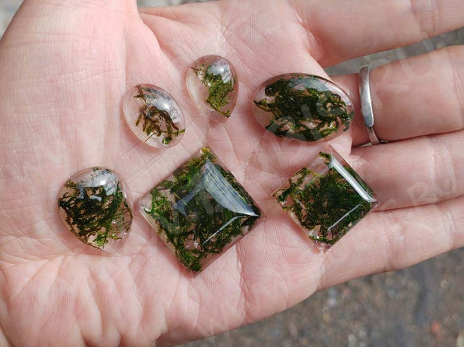 Молд 037 для эпоксидной смолы Кабошон Квадрат Овал Капля (силикон)