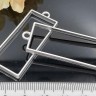Купить Подвеска Рамка 05 Прямоугольник 49*20*3,6мм матовая серебристая (литьё) с доставкой по России
