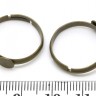 Купить Основа (заготовка) для кольца 083 17мм с платформой 6мм античная бронза (Brass) с доставкой по России