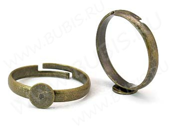 Основа (заготовка) для кольца 083 17мм с платформой 6мм античная бронза (Brass)