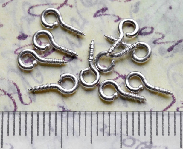 Штифт винтовой 02 толстый 8*4*1,3мм цвет платины (Iron) (100шт)