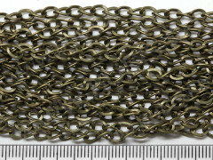 Цепочка I039 закрученная звено 5*4мм античная бронза (Iron) (50см)