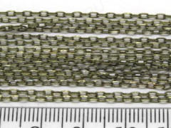 Цепочка C04 с простым плетением звено 3*1,7мм античная бронза (Brass) (50см)