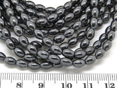 (ОПТ) Бусина каменная Бочонок 06 5,6*4,2*4,2мм Гематит (камни) (НИТЬ)