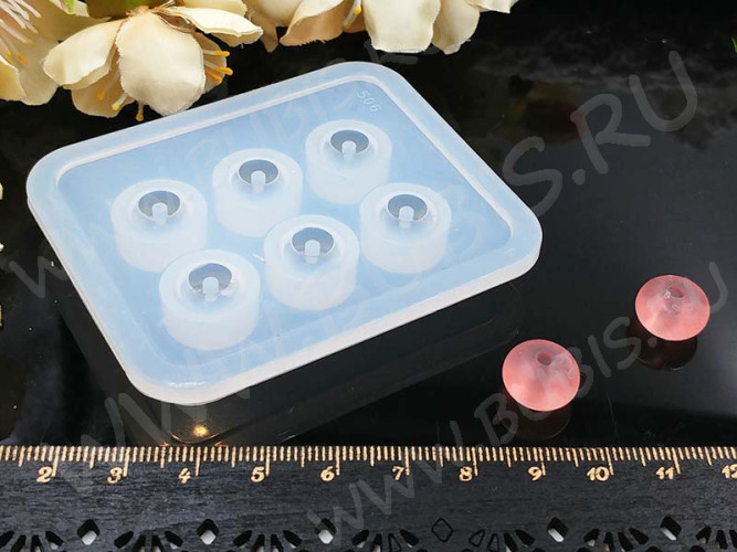 Молд 095 для эпоксидной смолы Бусина Абакус Рондель 12*7мм (силикон)