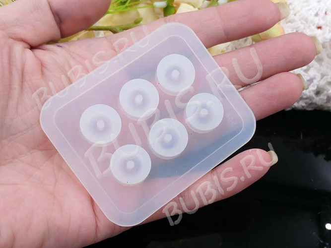 Молд 095 для эпоксидной смолы Бусина Абакус Рондель 12*7мм (силикон)