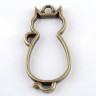 Купить Подвеска Рамка 23 Кошка Коннектор 37,5*19*3,4мм античная бронза (литьё) с доставкой по России