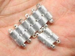 Магнитный замочек №02 с петельками 15,5*5*5мм серебристый (Brass)