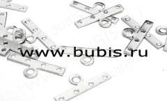 Держатель 4х нитей 19*7мм серебристый (Iron) (10шт.)