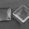 Купить (СКИДКИ!!!) Кабошон стеклянный 38 Квадрат выпуклый 15*15*5мм прозрачный (стекло) (10шт) с доставкой по России