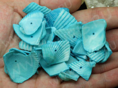 Ракушка 09 примерно 10-20мм голубо-бирюзовая (перламутр и ракушки) (20гр)