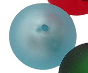 172 Бусина округлая  матовая с серебром внутри 12мм св.голубо-бирюзовая (венецианское стекло)