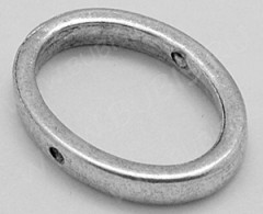 Бусина Рамка Эллипс 01 19*14*3мм античное серебро (литьё)